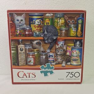 Buffalo Games Cats Spice Rack Kittens 750 pc Jigsaw Puzzle 24" x 18"